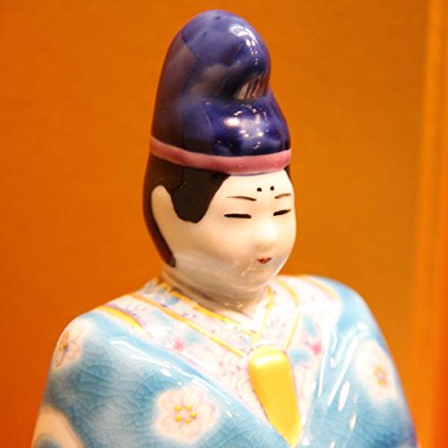 Amazon.co.jp: 九谷焼 ひな人形 九谷陶幸 6.5号 立雛人形 青九谷 青海